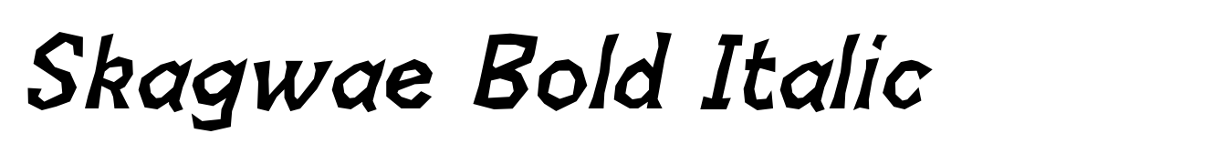 Skagwae Bold Italic